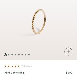 Aurate Mini Circle Ring Size 5 - 14k yellow gold